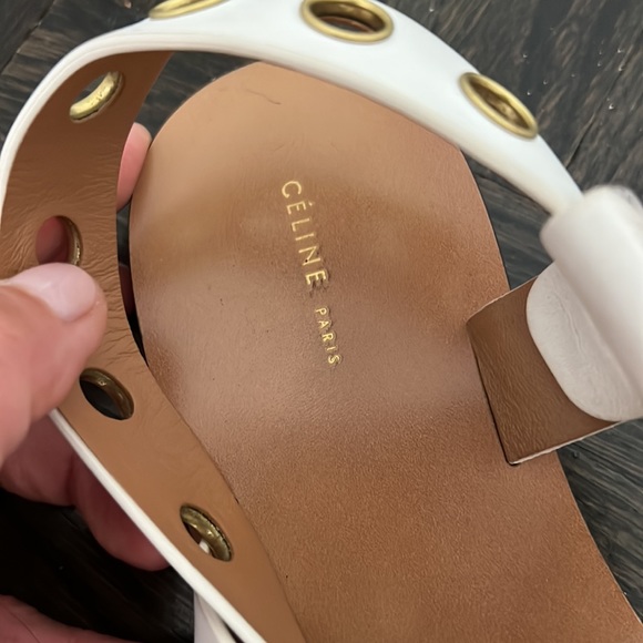 Authentic USED CÉLINE WHITE sandals size 36 - Picture 3 of 16